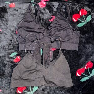 🔥5/$25🔥 Black Sports Bras Set of 2 Size Large